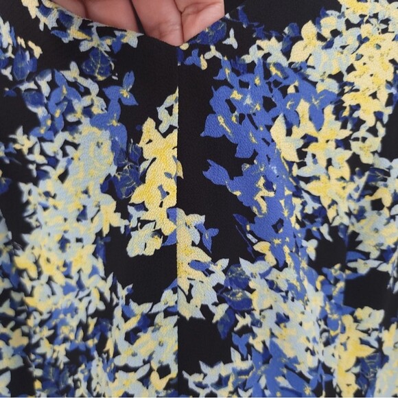 Talbots Chiffon Floral Dress Ruffle Sleeve A-Line Easter Party Womens 10 NWT - Picture 8 of 16